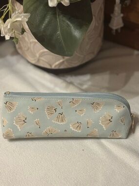 kate spade Light Blue Floral Zip Pencil Pouch